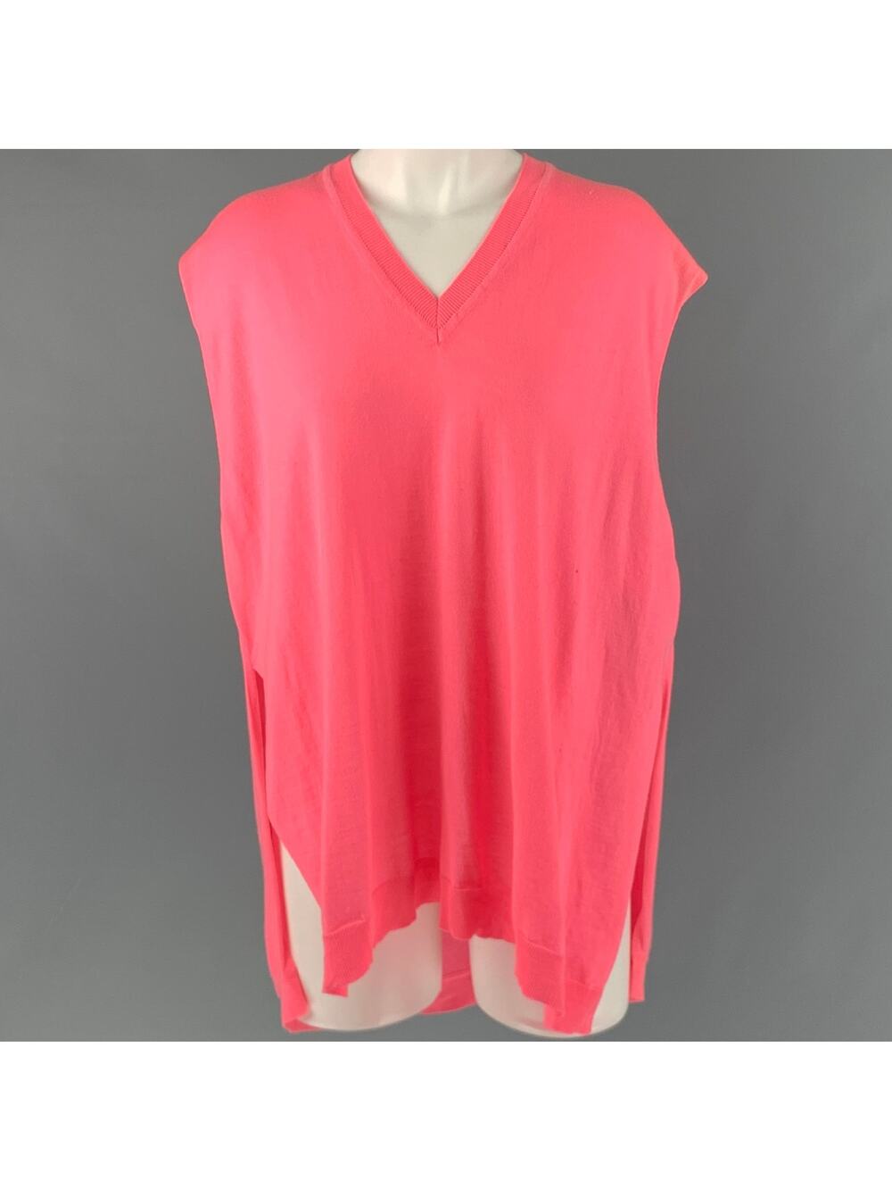 KENZO Size S Pink Wool V-Neck Vest